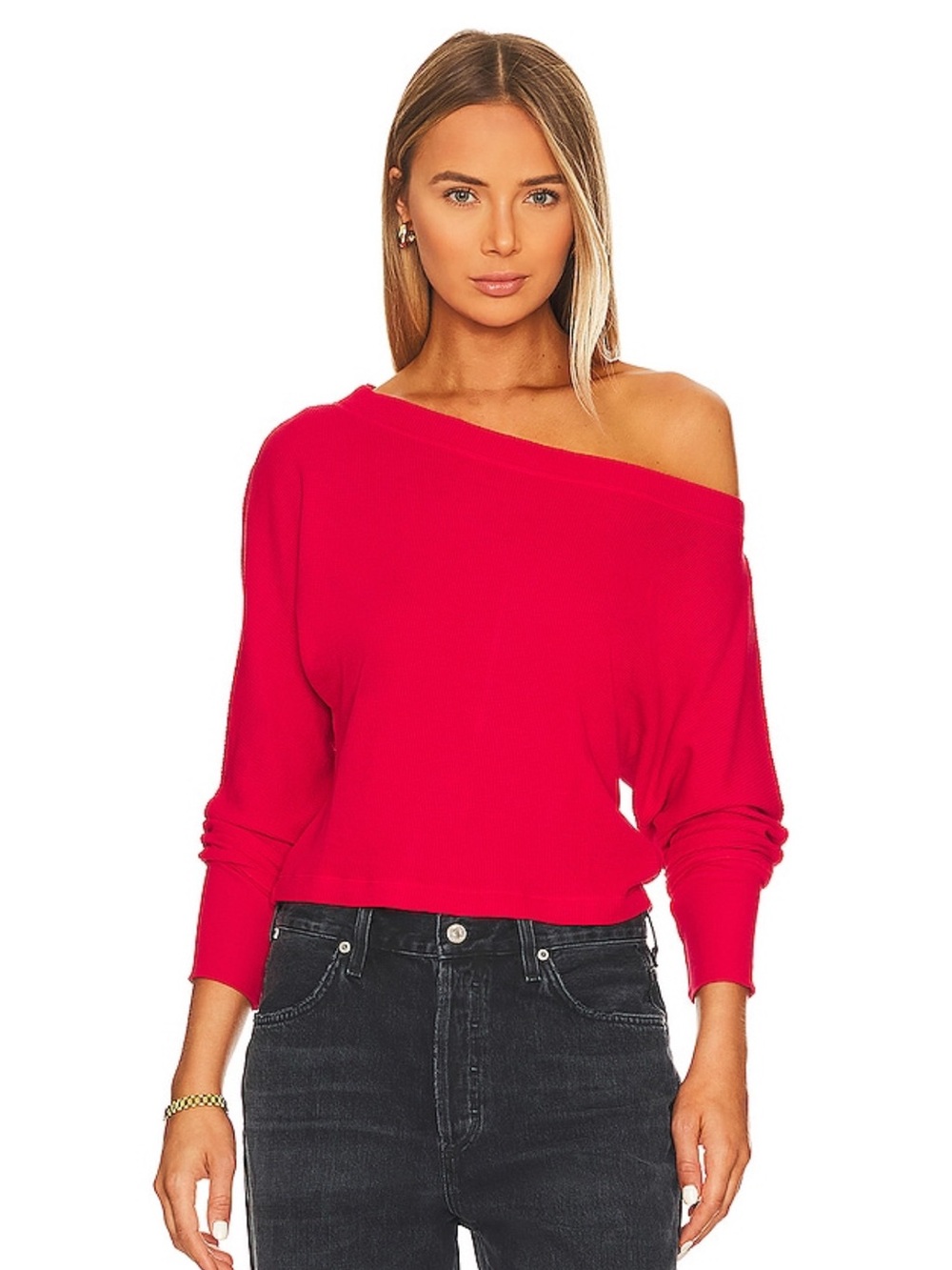 Bibi Off-Shoulder Red Hot Women's shirt